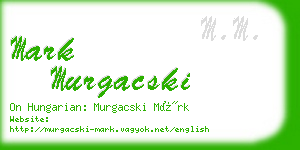 mark murgacski business card